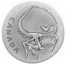 1 Oz Silver Coin 2017 $20 Ancient Canada Ornithomimus Bird Mimic Dinosau... - $147.00
