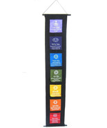 7 Chakra Meditation Wall Hanging Banner Tibetian Buddhist Healing Balanc... - $29.70