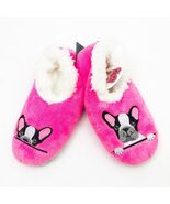 Snoozies Women&#39;s Pink Frenchie Dog Non Skid Slippers Small 5/6 - $17.80 CAD