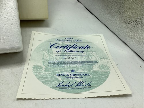 1992 B&G Copenhagen Christopher Columbus 500th Anniversary Lim Ed #2748 MINT! Item image 2