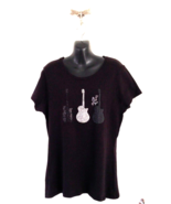 XL Black Grand Ole Opry Nashville Guitars 100% Cotton T-Shirt Tee Womens... - $34.99