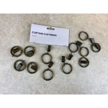 Chicology Curtain Clip Rings 3/4&quot; Antique Brass Finish Set Of 12 New Ope... - £6.17 GBP