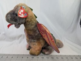 Ty Buddies Scorch Dragon Plush 11 Inch 1999 Stuffed Animal Toy - £15.40 GBP