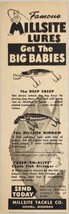 1949 Print Ad Millsite Tackle Fishing Lures Minnow &amp; Deep Creep Howell,M... - $12.58