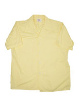 Vintage 70s Arrow Shirt Mens L Yellow Loop Collar Short Sleeve Button Up Gent - £28.49 GBP