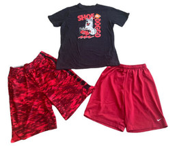 Nike Boys Lot - Xl Tee And 2 Athletic Shorts Great Condition Lot 25. - £17.46 GBP