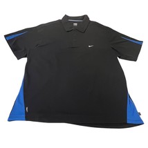 NikeFIT Dry Black w/Blue Accents Polo Shirt Men&#39;s XXL New w/o Tags Logo - $28.10