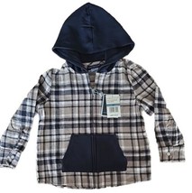 Andy &amp; Evan ~ Hooded ~ Plaid ~ Flannel Shirt ~ Zipper Closure ~ Boys&#39; Size 4T - £22.39 GBP