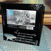 New black and silver floral picture frame 4” x 6” - $9.80