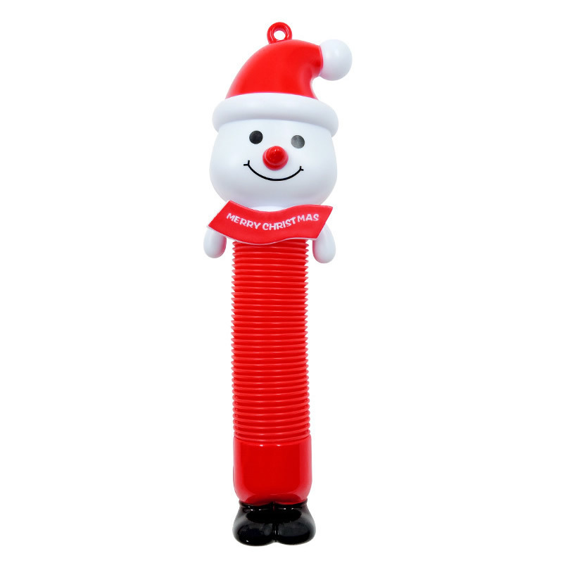 Christmas snow man stretch pop tube anti stress kids toy  - $8.90