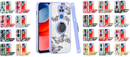 TP Glass /Diamond Bling O-Ring Cover Case For Motorola Moto G Play 2021 XT2093DL - £7.02 GBP+