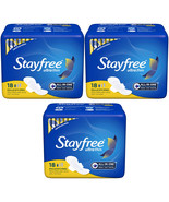 Pack of (3) New Stayfree Ultra Thin Regular Pads with Wings, 18 Count - $41.14 CAD