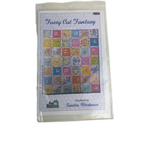 Fussy Cut Fantasy Quilt Pattern Sandra Workman 59” x 69” Pine Mountain D... - $7.62