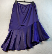 Jason Wu Flare Skirt Womens XS Purple Polyester Elastic Waist Pleated Pull On - £17.73 GBP