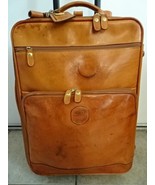 Bric&#39;s Made in Italy Brown Leather Rolling Carry-On Luggage Suitcase - $11,184.84 MXN