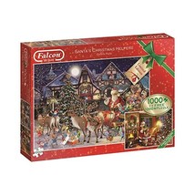 Falcon de luxe 11182 Santa&#39;s Christmas Helpers - 2 x 1000 Piece Jigsaw P... - $82.00