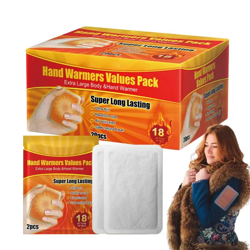 Self-Heating Hand Warmer Heating Pads Body Warmer Long-Lasting Portable 20pcs He - £39.13 GBP