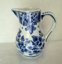 Vintage Royal Delft Small Pitcher 5-1/4&quot; High Fully Hallmarked on Bottom - £23.59 GBP