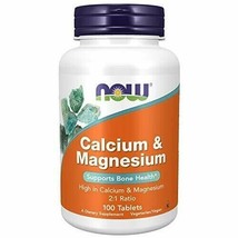NOW Supplements, Calcium &amp; Magnesium 2:1 Ratio, High Potency, Supports Bone H... - £10.95 GBP
