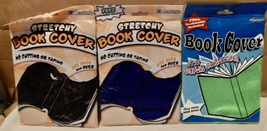 Stretchy Book Cover It’s Academic 3 Pack 8 1/2” x 11” Free Bookmarks NIB 273E - £7.56 GBP