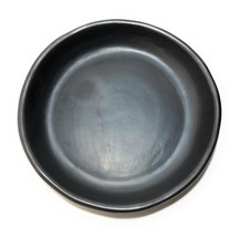 Dish Dinner Round Serving Plate Black Clay 9.0&quot; Black Clay Unglazed 100% Handcra - £26.04 GBP