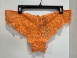 Savage X Fenty Savage Not Sorry Lace Cheeky Panty Neon Orange 3X NWT - £7.46 GBP