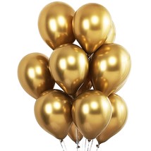 Gold Chrome Metallic Balloons 5 Inch Helium Balloons Thick Latex Gold Ar... - £15.97 GBP