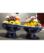 Clay fruit on Ceramic Pedestal Tray for Buddha Statue Worship Offering - $40.74 CAD