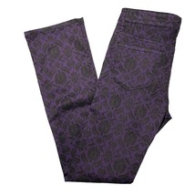 Liverpool Jeans Company Purple Black Damask Print Pants Gothic - Size 2 - £27.38 GBP