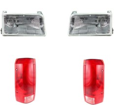 Headlights For Ford Truck Bronco 1992 1993 1994 1995 1996 With Tail Lights - $102.81