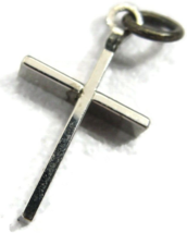 925 Sterling Cross Charm Pendant Small Vintage - £19.71 GBP