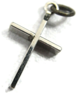 925 Sterling Cross Charm Pendant Small Vintage - £19.46 GBP