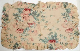 RALPH LAUREN Pillow Sham ELSA GRASSLANDS Cover Ruffled KING Floral USA VTG - £64.02 GBP