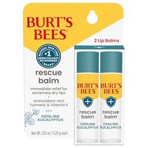 Burt&#39;s Bees 100% Natural Origin Rescue Lip Balm, Cooling Eucalyptus, Lem... - €9,19 EUR