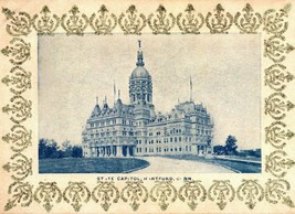 State Capitol Building Hartford Connecticut CT  UDB Postcard Micah Border Q14 - £2.93 GBP