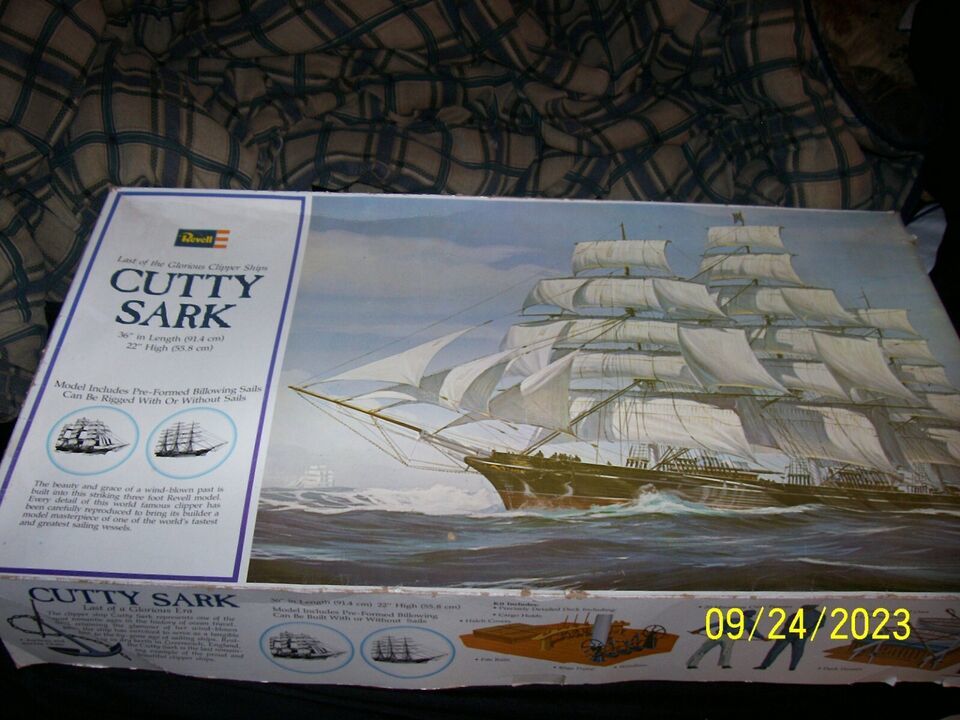 Primary image for 1974 Revell Cutty Sark W/S Started Large Scale Kit 1/96 in Box H-399