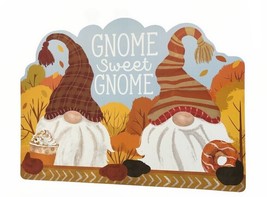 Gnome Sweet Gnome Fall Autumn Cut Out Placemats Set of 4 Vinyl Foam Back... - £28.32 GBP
