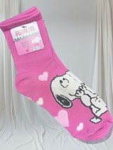 New! Peanuts Snoopy Charlie Brown Valentine&#39;s Day socks, 3 Pairs Hearts  - $258.64 MXN