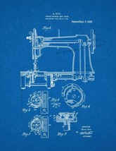 Sewing Machine Patent Print - Blueprint - $7.95+