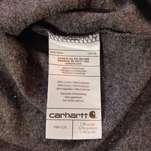 Carhartt Henley Men’s T-Shirt Adult Large Charcoal Cotton Short Sleeve K84 026 image 5