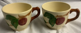 2 Vintage Franciscan Apple Earthenware Cups USA CA 2.75” Tall - £3.70 GBP