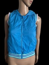 CAT &amp; JACK Girl’s Nylon Hooded Vest Blue Teal Pink Size L 10/12 Vintage ... - $205.36 MXN