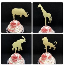 Safari cupcake toppers, safari cupcake topper, safari decor, safari party - $7.67