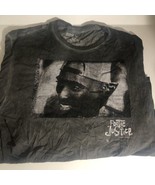 Tupac Shakur Poetic Justice T Shirt L Gray/Black - $8.90