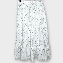 VINTAGE Fritzi cottagecore cotton blend pull on floral midi skirt size m... - $33.87