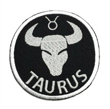 Taurus Zodiac Embroidered Iron On Patch 2.9&quot; Choose Hook &amp; Loop or Iron On - £5.18 GBP+