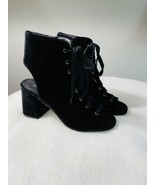 JustFab suede  open toe booties, Size 6.5 - $39.39 CAD