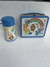 Vintage Aladdin Care Bears Metal Lunch Box and Thermos 1983 American Gre... - €34,39 EUR