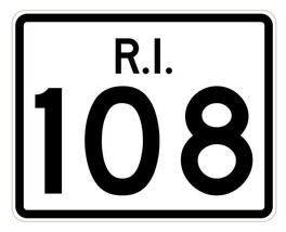 Rhode Island State Road 108 Sticker R4243 Highway Sign Road Sign Decal - £1.15 GBP+