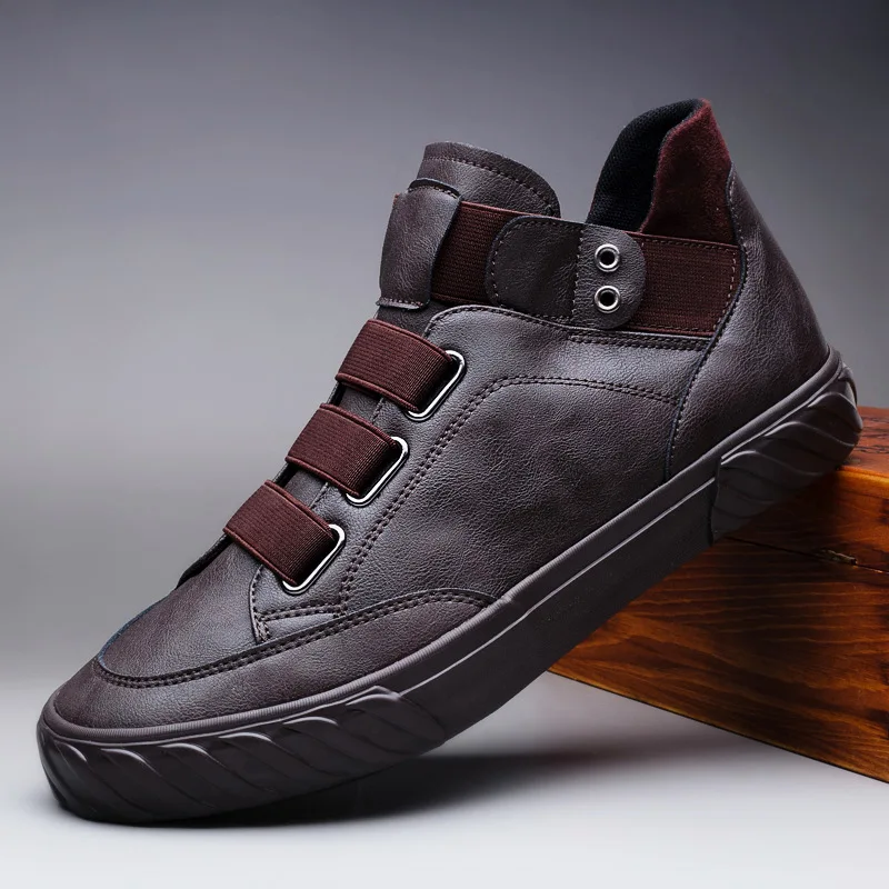 Large Size 38~46 Spring New Men&#39;s Casual Leather Shoes Soft-soled Bean Shoes Men - £40.62 GBP